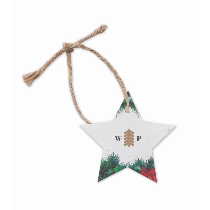 Zaadpapier kerstornament sample