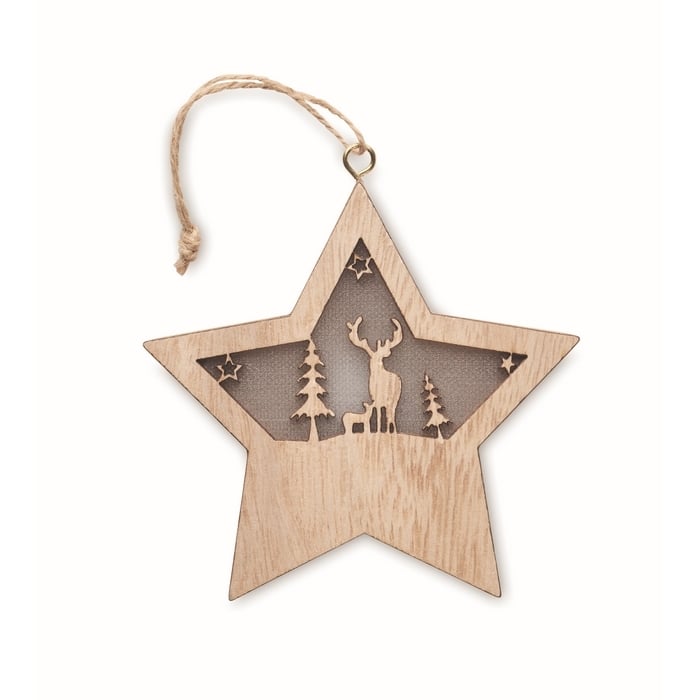 MDF ster met licht 7773