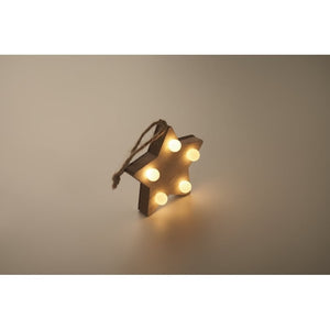 Houten ster met lichtjes 5314
