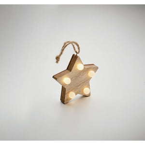 Houten ster met lichtjes 5316