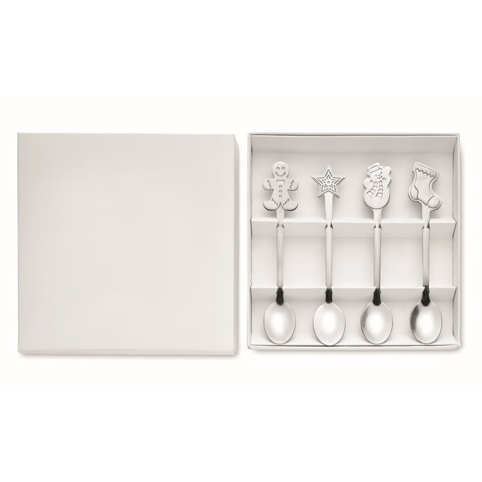 Set van 4 kerst theelepeltjes 11120