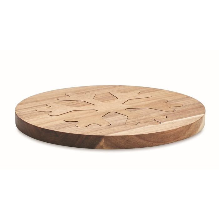 Acacia houten pothouders set sample