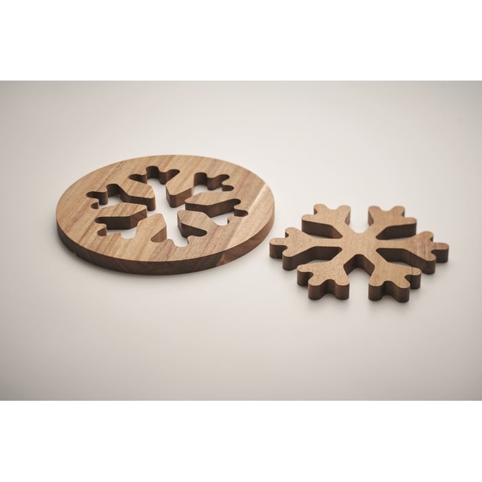 Acacia houten pothouders set sample