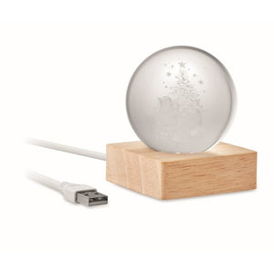 Kerst LED glas bol 6047