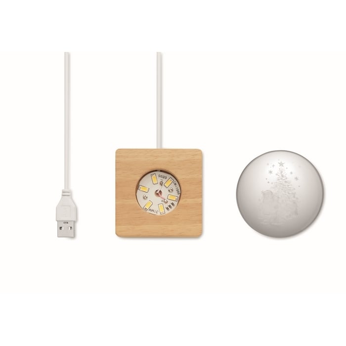 Kerst LED glas bol 6049