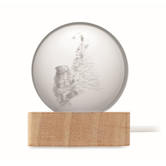 Kerst LED glas bol 6051