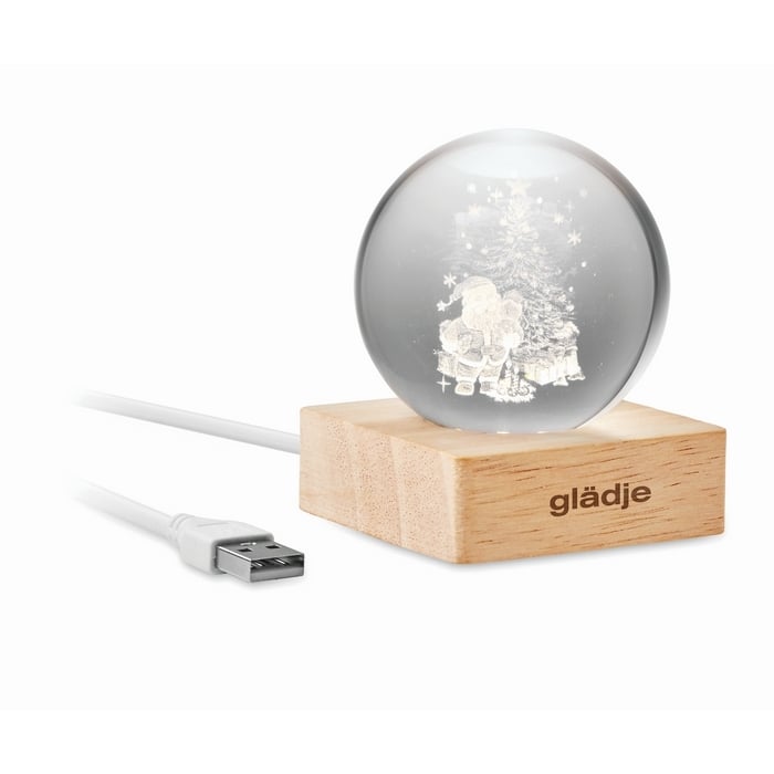Kerst LED glas bol 6045
