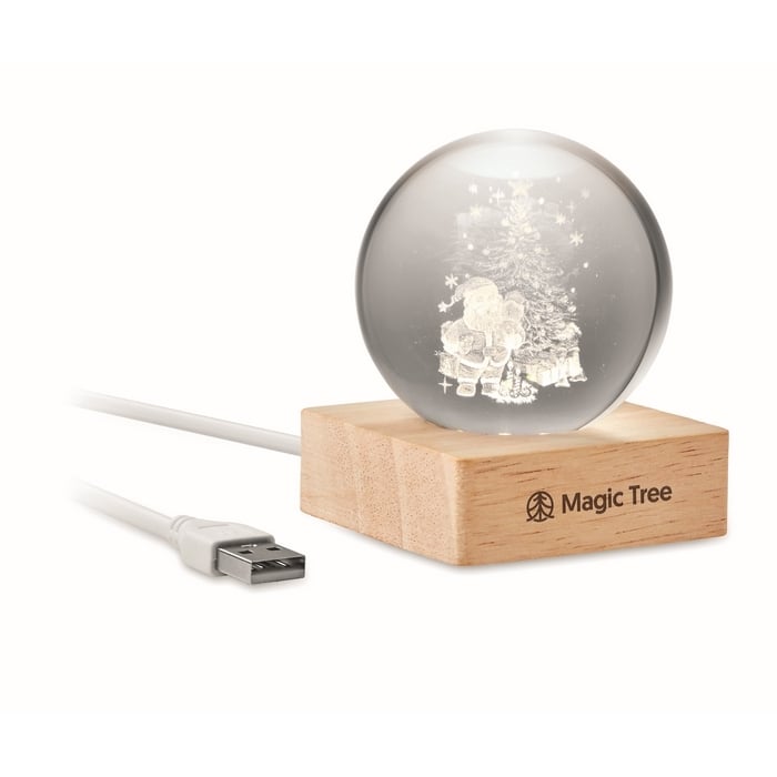 Kerst LED glas bol 6046
