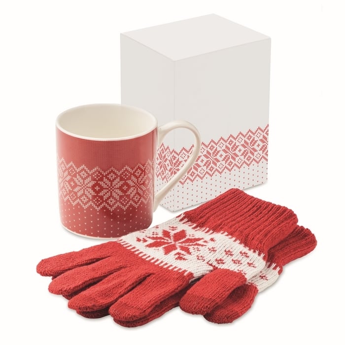 Cadeauset mok en handschoenen sample