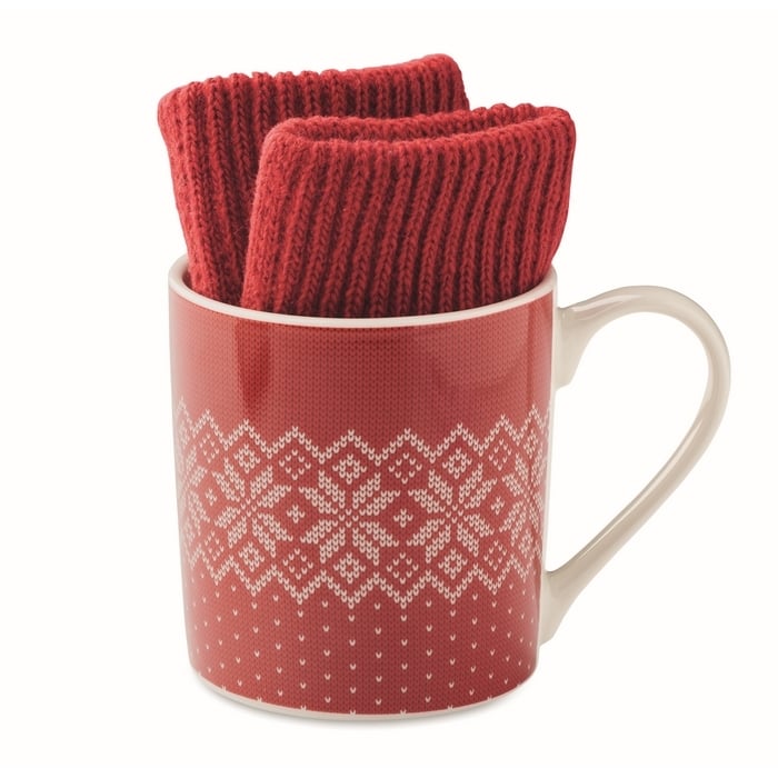 Cadeauset mok en handschoenen 1950