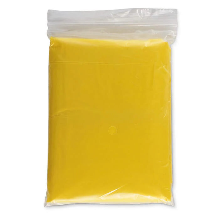Opvouwbare regenponcho geel Full colour 8744