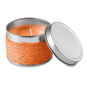 Geurkaars in blikje bruin 2 kleuren tp 4419