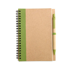 Notitieblok en balpen zwart 2 kleuren tp 8339