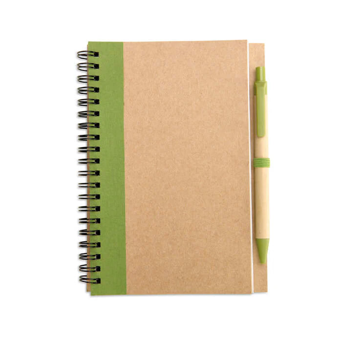 Notitieblok en balpen zwart 2 kleuren tp 8339