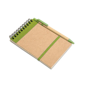 Notitieblok en balpen zwart 2 kleuren tp 8340