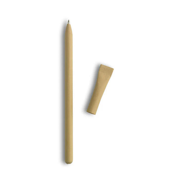 Balpen van gerecycled karton wit 2 kleuren tp 1144