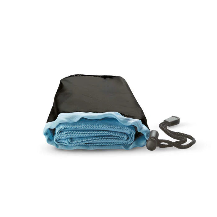 Sporthanddoek in nylon zak bedrukken