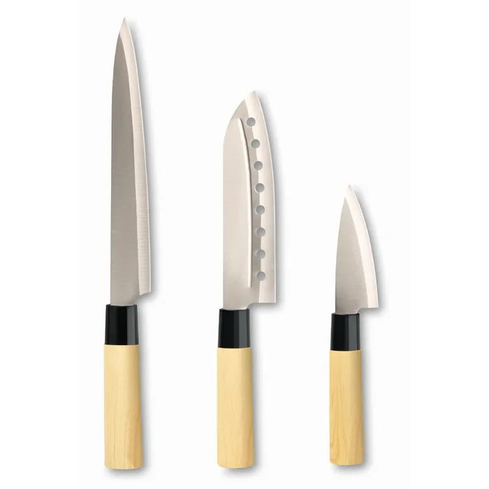 Set van met opdruk messen TAKI  met logo
