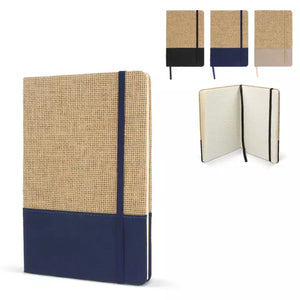 Notitieboek jute R-PET GRS bedrukken