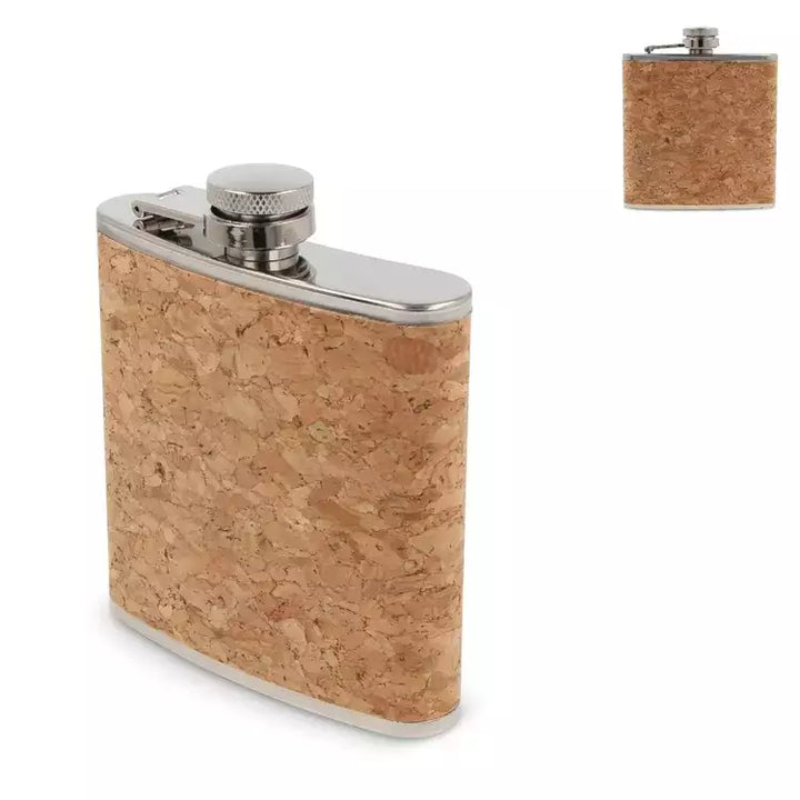 Heupfles kurk 170ml bedrukken