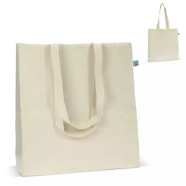 Fairtrade katoenen tas ecru lang 140g/m&sup2; bedrukken