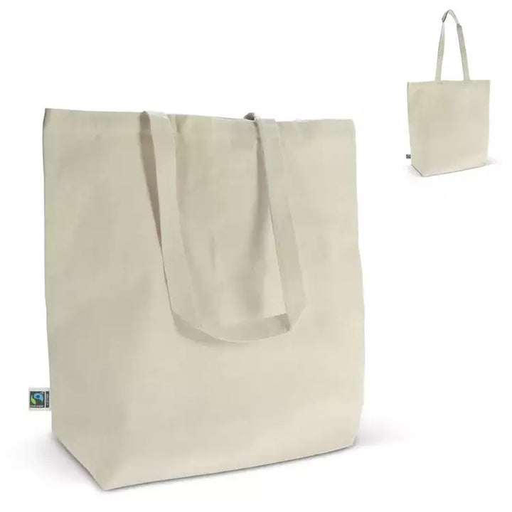Fairtrade katoenen tas ecru lang 270g/m&sup2; bedrukken