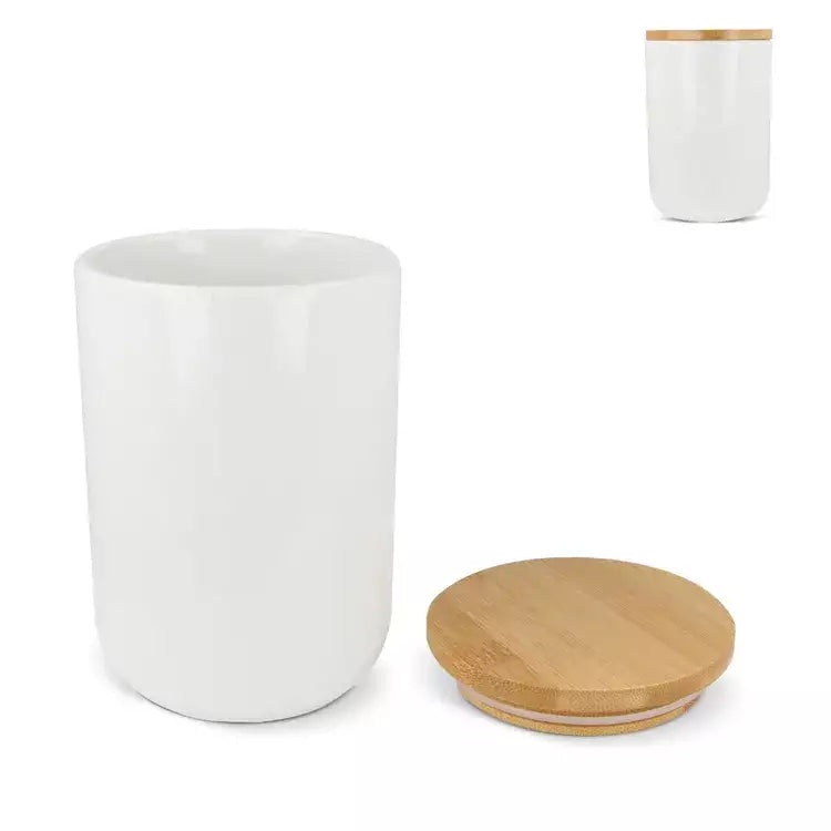 Bus keramiek & bamboe 900ml bedrukken