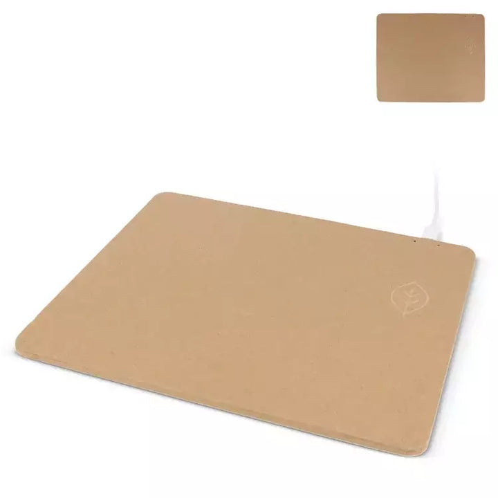 Muismat met draadloze oplader gerecycled papier bedrukken