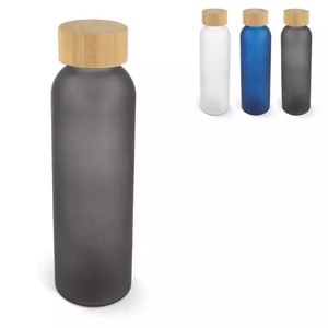 Waterfles glas & bamboe bedrukken