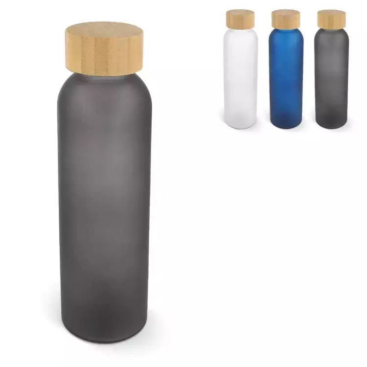 Waterfles glas & bamboe bedrukken