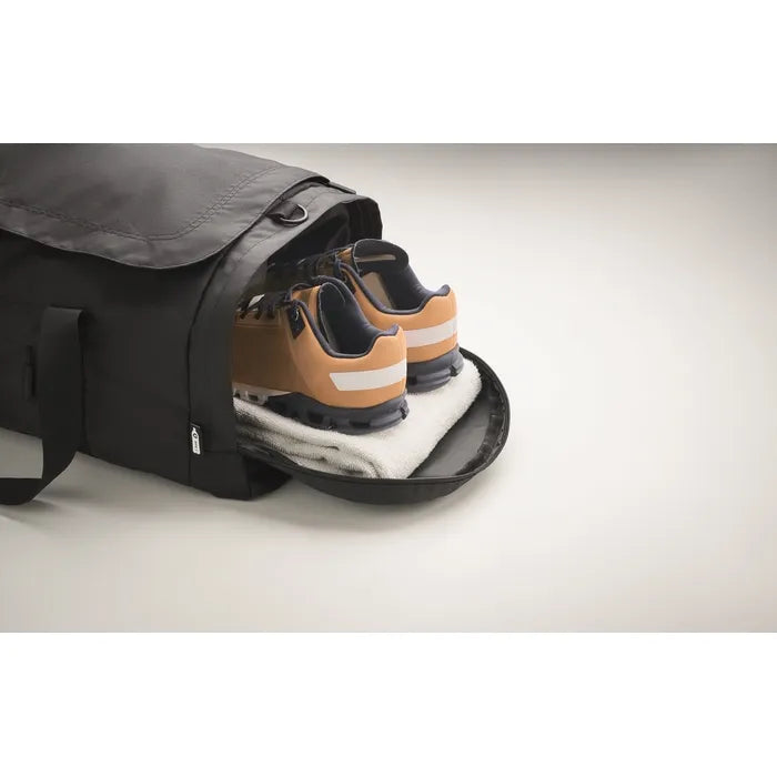 Grote sporttas in 600D RPET VALLEY DUFFLE  met opdruk