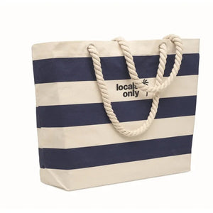 Katoenen strandtas HEAVEN STRIPE  met opdruk