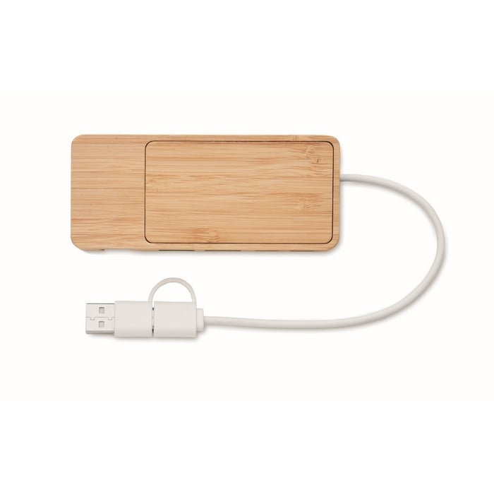 Bamboe USB hub 4 poorten 1281