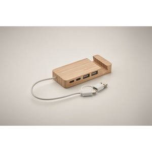Bamboe USB hub 4 poorten 1282