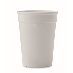 Gerecycled PP beker 300ml zwart 1 kleur 4301