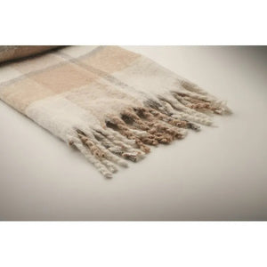 Geruite mohair deken QUET  met logo
