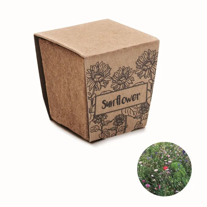 Zonnebloem kweekset SUNFLOWER KIT bedrukken