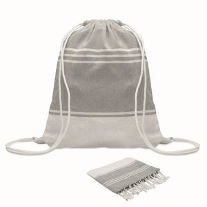Hamam handdoek trekkoord tas sMO2met logo84-04 HAMMA  met opdruk