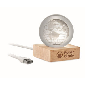 LED wereldbol glazen bol 6981
