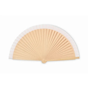 Houten handwaaier WOODFAN  met opdruk
