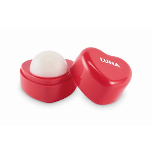 Hartvormige vegan lippenbalsem SWEET  met opdruk