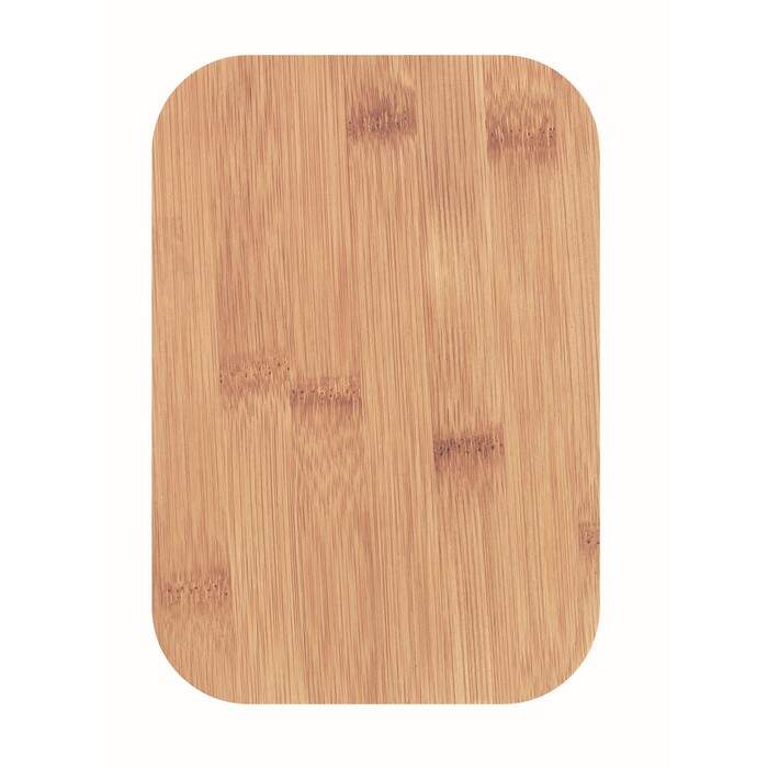Lunchbox met bamboe deksel beige 1 kleur zd 7277