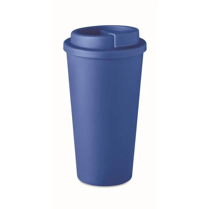 Dubbelwandige drinkbeker 475 ml wit onbedrukt 3299