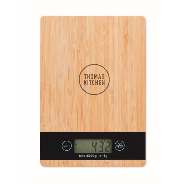 Digitale keukenweegschaal hout onbedrukt 2718