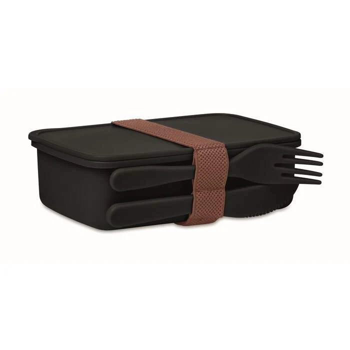 Lunchbox met bestek bedrukken