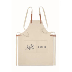 Schort organisch katoen beige 2 kleuren zd 10911