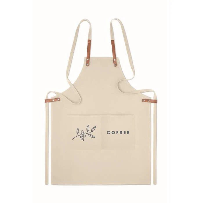 Schort organisch katoen beige 2 kleuren zd 10911