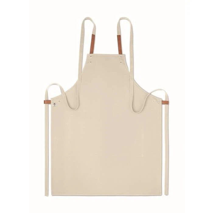 Schort organisch katoen beige 3 kleuren zd 10913