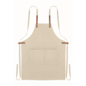 Schort organisch katoen beige 1 kleur td 10909