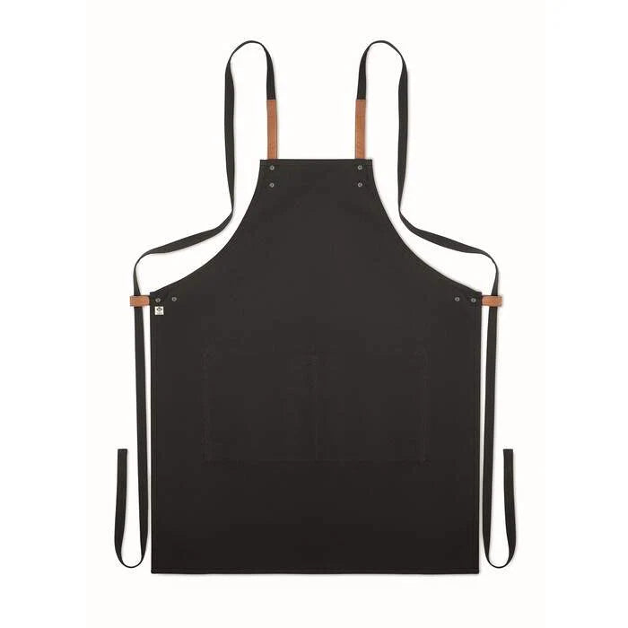 Schort organisch katoen blauw 1 kleur zd 10921